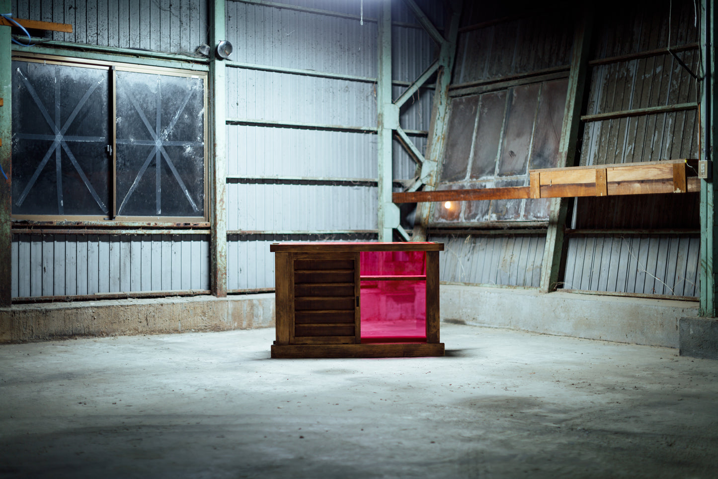 P/OP / Kitchen Tansu with pink acrylic