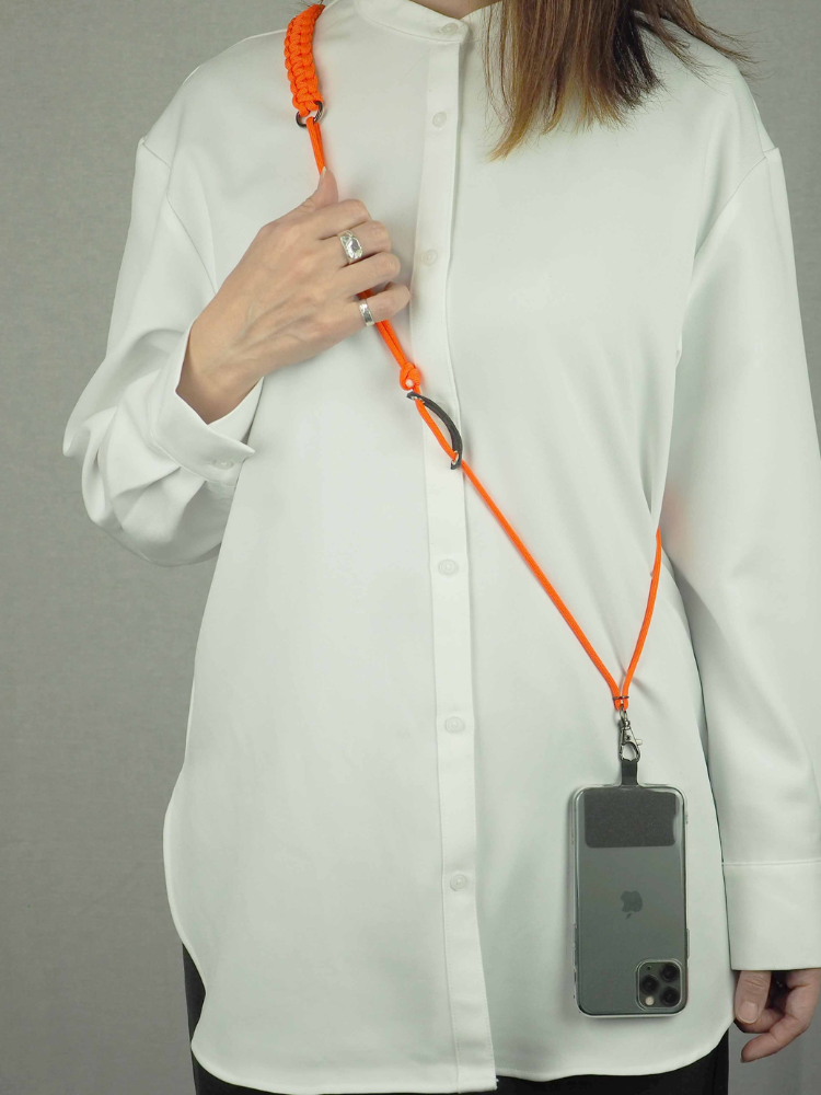 yuzen / Smartphone Strap "Knot" Rescue-Orange